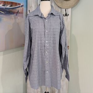 Tommy Hilfiger Men's Blue/White Checkered Shirt